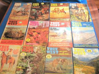 Vintage Western Magazines Twelve (12) Issues Of " True West " Oct,  1967 - Oct.  1970.