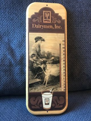 Vintage Dairymen Inc Tin Thermometer.