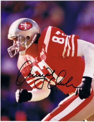 Dwight Clark The Catch Signed Autographed Football 8x10 Photo Sf 49ers W/ Ticket