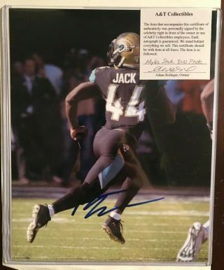 Myles Jack Signed W/ Jacksonville Jaguars Auto 8x10 Photo Autograph