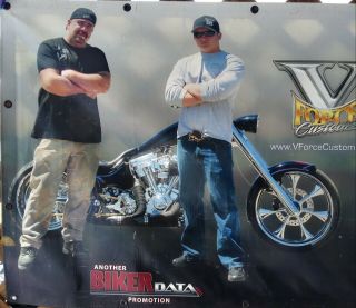 Orange County Choppers Authentic Banner Sign V - Force Motorcycle Vinnie And Cody