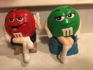 Vintage Mars M & M’s Salt And Pepper Shakers Relaxing On Lounge Chair