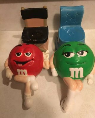 Vintage Mars M & M’s Salt And Pepper Shakers Relaxing on Lounge Chair 2