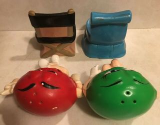Vintage Mars M & M’s Salt And Pepper Shakers Relaxing on Lounge Chair 3