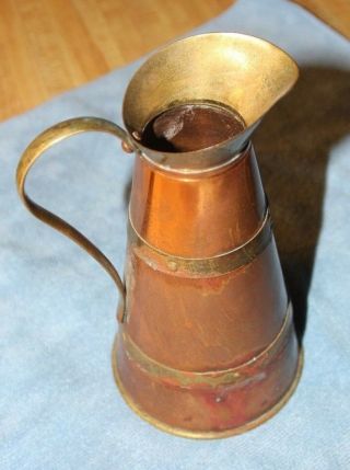 Vintage Solid Copper Water Pitcher Made In England