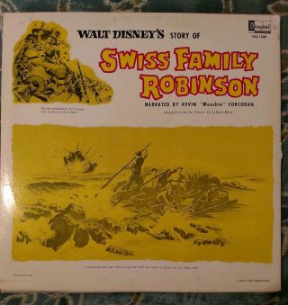 Walt Disney ' s Story Of Swiss Family Robinson Vinyl Record 1963 DQ - 1280 Vintage 2