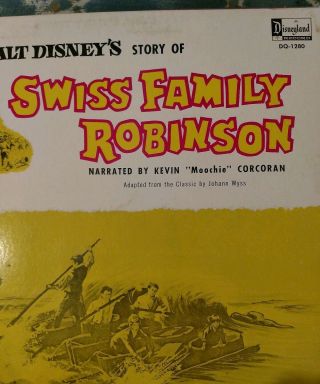 Walt Disney ' s Story Of Swiss Family Robinson Vinyl Record 1963 DQ - 1280 Vintage 3