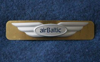 Air Baltic Cabin Crew Wing Insignia - Badge Airways Airlines