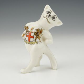 Vintage Crested China - Comical Felix The Cat Figure - London Crest - Unusual