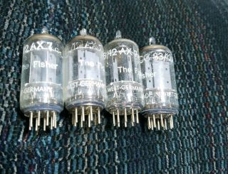 4 Telefunken Smooth Plate West German 12ax7 Ecc83 Fisher Label Strong Quad