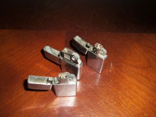 3 Vintage Lighters 2 Zippo And 1 Ronson Typhoon