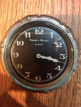 Phinney Walker Keyless Rim Wind Car Clock