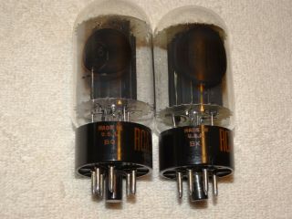 2 X 6l6gc Rca Tubes Black Plates O Getters Strong Bogey,  Matched Pair