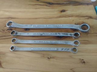Vintage Craftsman 4 - Piece Box Wrenches 3/8 " To 13/16 " - V - =vv= Forged In U.  S.  A.