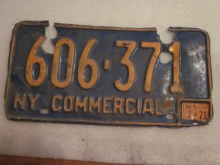 1966 - 73 York State License Plate 606 - 371 With 1971 Registration