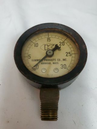 Vintage Marsh Instrument Company 0 - 30 Psi Steampunk Gauge Industrial Dial