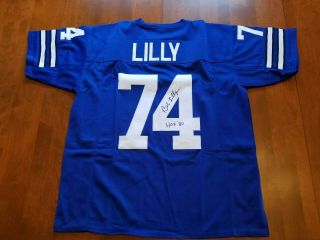 Bob Lilly " Hof 1980 " Autographed Signed Cowboys Xl Football Jersey (jsa)