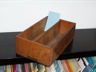 Vintage Oak Gaylord Bros.  Inc Library Card Sorter 7.  25 " X 12.  5 " Box Jointed