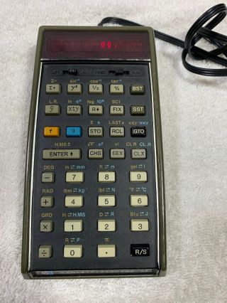 Vintage Hp - 55 Led Scientific Calculator W/ Case And Power Adapter