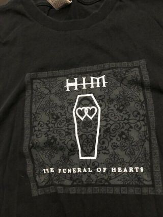 Him Band Funeral Of Hearts Vintage Shirt Xl Mtv Bam Margera Love Metal