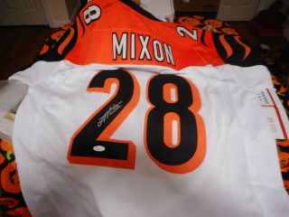 Joe Mixon Signed Auto Cincinnati Bengals Orange White Jersey Jsa