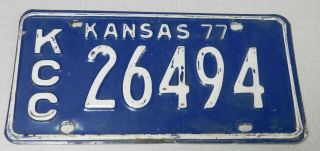 1977 Kansas Corporation Commission License Plate