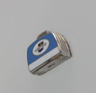 Vintage United Airlines Suitcase Bag Sterling Silver Charm