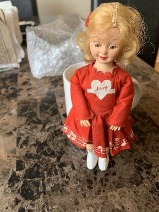 Mary Hartline Doll 1 Of A Kind Rare ‘53 7” Tv Circus Host Collectible Doll Nm
