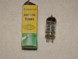 1 X 12ax7 Amperex Bugle Boy Tube V.  S.  Bogey Testing D Getter 1957 Nos Nib Mc5