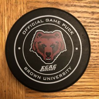 Brown University Ecac Game Puck 2016 - 17 Ncaa College Hockey