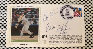 Yankees 1996 World Series Bernie Williams Joe Girardi Signed Fdc Cover