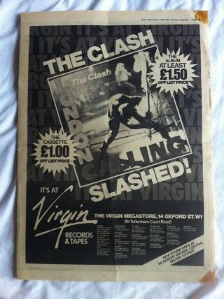 DAVID BOWIE RARE VINTAGE Glam Rock POSTER PIN UP NME 1980 1970 ' S clash 3
