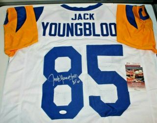 Jack Youngblood Autographed Signed Los Angeles Rams White Hof Jersey 1 Jsa