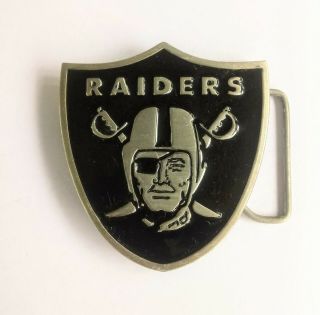 Vintage Oakland Raiders " Shield " Belt Buckle