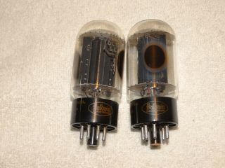 2 X 6l6gc Rca Tube Black Plate Oo Getters Very Strong Matched Pair 1961