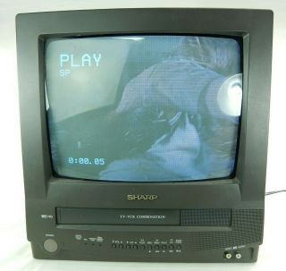 Sharp Tv Vcr Combo 13vt - N100 13 " Color Crt Vhs Player