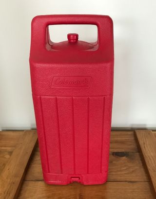 Coleman Red Plastic Lantern Carrying Case With Handle & Lock Tight Bottom