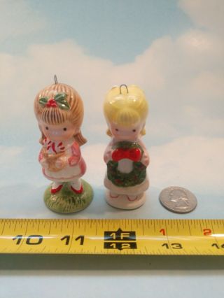 Joan Walsh Made In Japan Vintage 1981 China Christmas Girl Figurines Ornaments