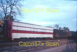 Slide - At Auto Train Car Carrier 4 At Manchester,  Ga.  In 1977