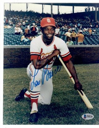 Lou Brock Autographed Signed Photo Beckett St.  Louis Cardinals Baseball Hof