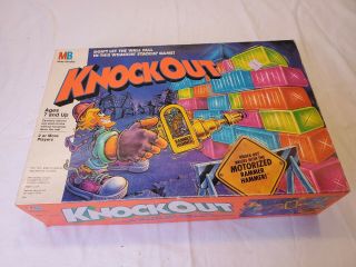 Vintage Knock Out Board Game 1991 Milton Bradley 100 Complete Hammer