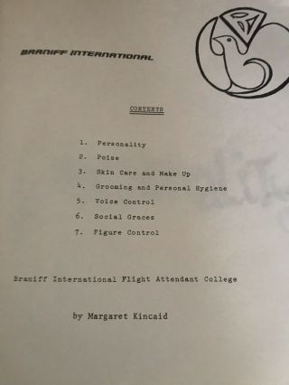 Braniff International Flight Attendent Training Textbook 3