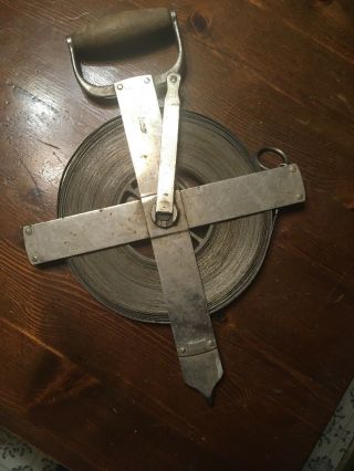Vintage Steel Lufkin Rule Co.  Surveyors Tape Measure Tools