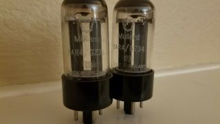 Pair (2) 1960s Mullard BVA 5AR4 GZ34 Rectifier Tubes Awesome England Matched 2