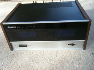 Dynaco Stereo Power Amplifier W/meters / No Sound In Ch.  B / As - Is