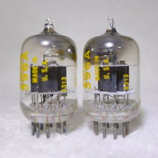NOS/NIB Matched Pair Western Electric 396A/2C51 Square Getter Same Date 1963 3
