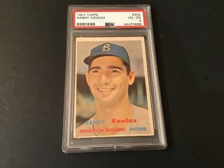 1957 Topps Sandy Koufax Graded Baseball Card 302 Psa 4