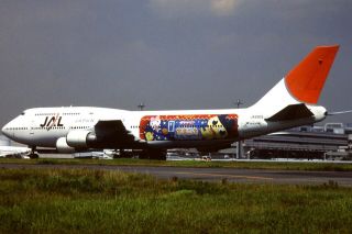 35mm Colour Slide Of Jal - Japan Air Lines Boeing 747 - 446d Ja8905