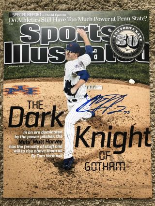 Matt Harvey Signed Autographed 11x14 Sports Illustrated Si Cover Photo Proof