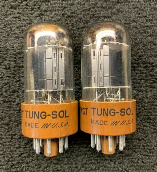 2 NOS NIB Matched Tung - Sol JAN CTL 6SN7WGT Tubes USA 1962 3